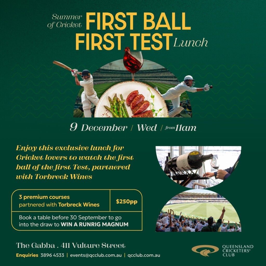 First Ball, First Test Lunch